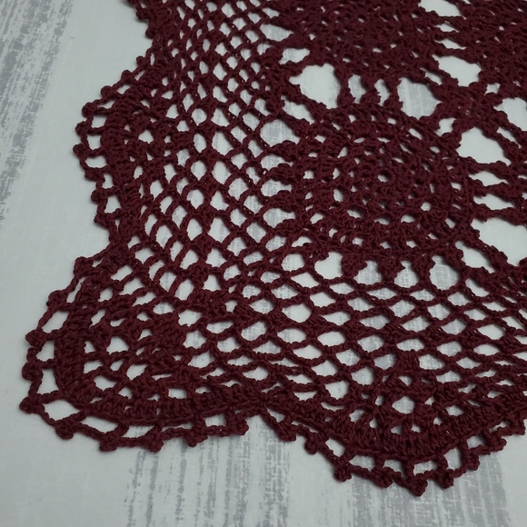 Beautiful Knit Tablemats - 6pc Set Wine - Picture 11 of 14